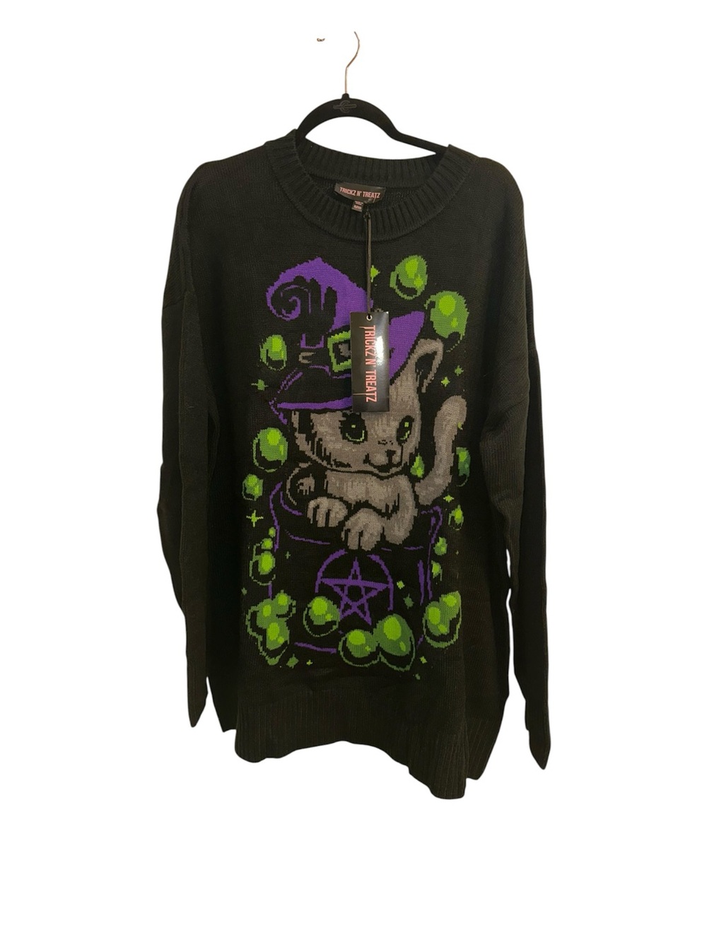 NWT Trickz N Treatz Sinister Stray Oversized Sweater